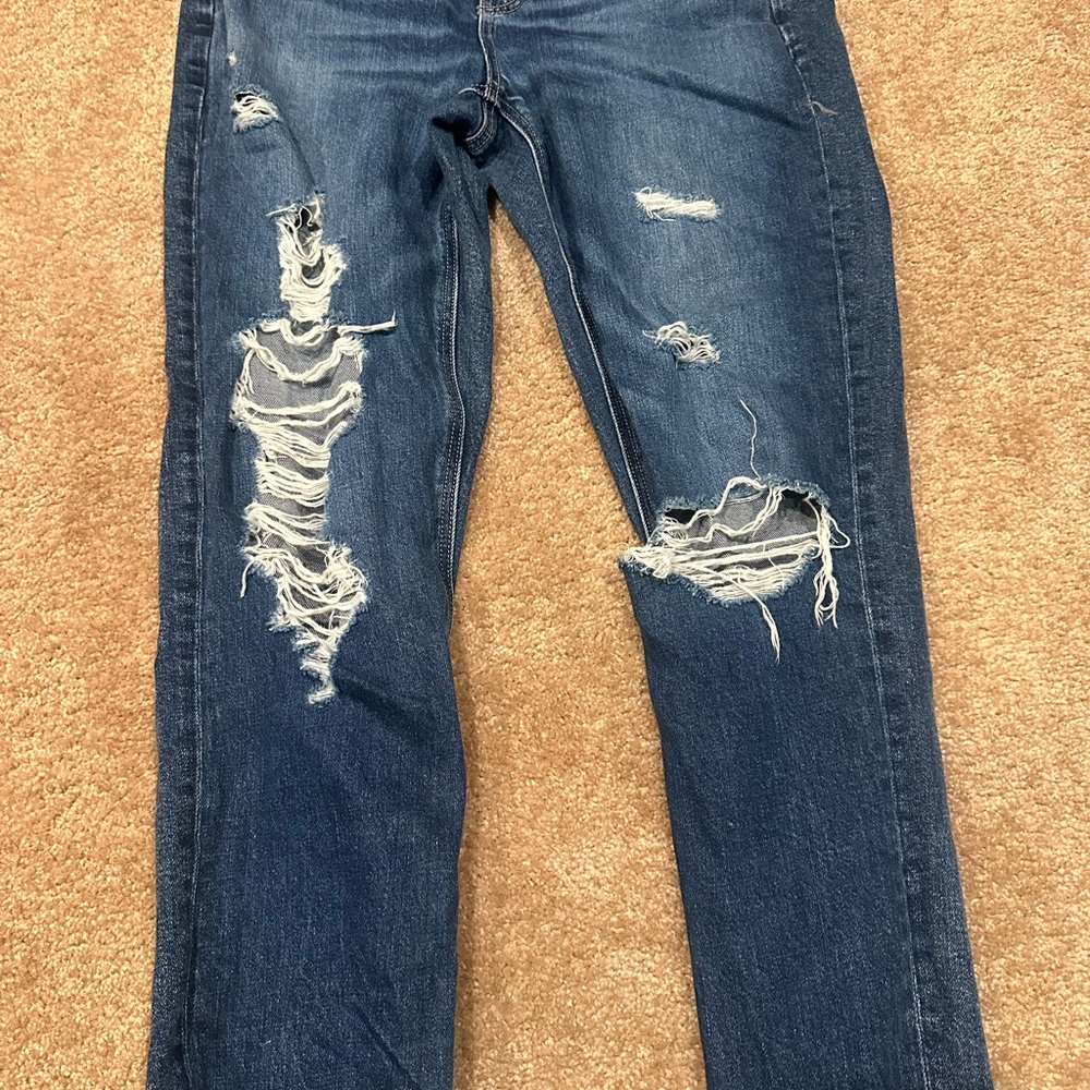 American Eagle Outfitters Embroidered Blue Jeans